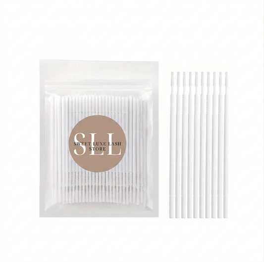 White Micro Application Brushes – 100 Pack